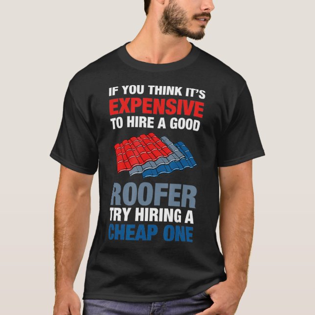 Funny Roofer Humor jersey T Shirt (Framsida)