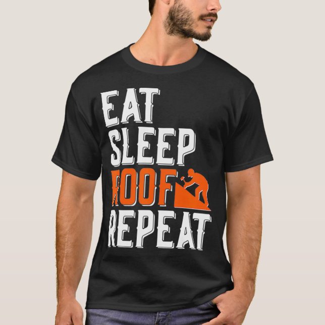 Funny Roofing Contractor House Roof Mechanic  T Shirt (Framsida)