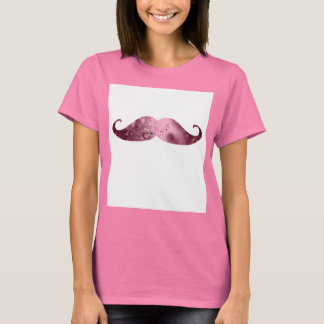 Funny Rosa Bling Mustache Tee