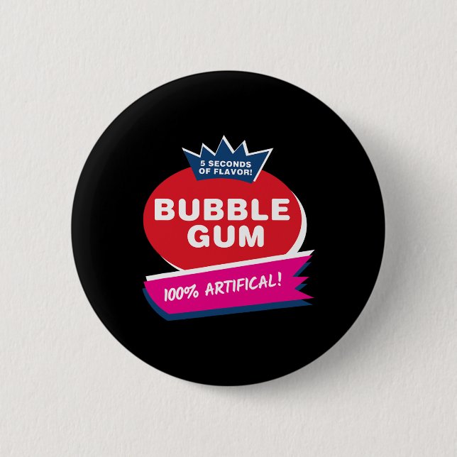 Funny Rosa Bubble Gum Halloween Costume Knapp (Framsida)