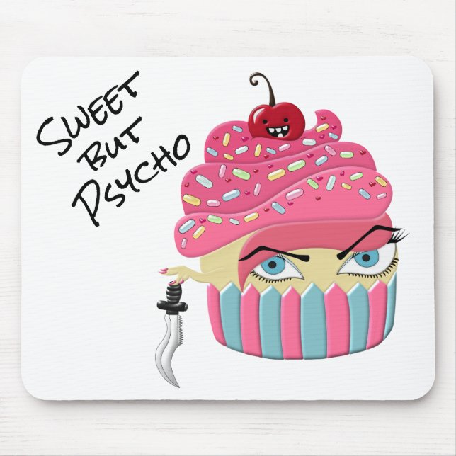 Funny Rosa CupkakSweet men Psycho Halloween Musmatta (Framsidan)