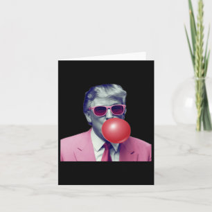Funny Rosa Donald Trump Bubble Gum Yum Tee Kort