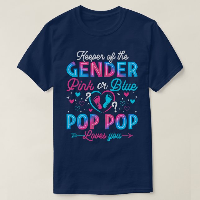Funny Rosa eller Blå pop-Kärlek som du Gender visa T Shirt (Design framsida)