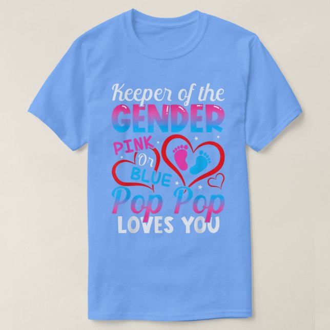 Funny Rosa eller Blå pop-Kärlek som du Gender visa T Shirt (Design framsida)