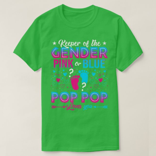 Funny Rosa eller Blå pop-Kärlek som du Gender visa T Shirt (Design framsida)