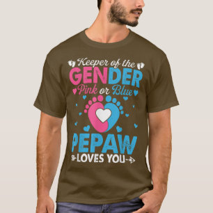Funny Rosa eller Blue Pepaw Kärlek Du Gender Upphä T Shirt