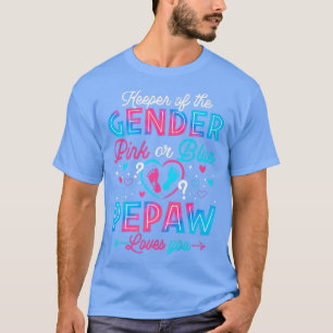 Funny Rosa eller Blue Pepaw Kärlek Du Gender Upphä T Shirt