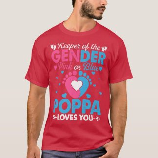 Funny Rosa eller Blue Poppa Kärlek Du Gender Revea T Shirt