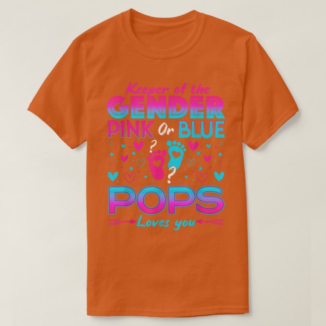 Funny Rosa eller Blue Pops Kärlek Du Gender Visa C T Shirt (Design framsida)
