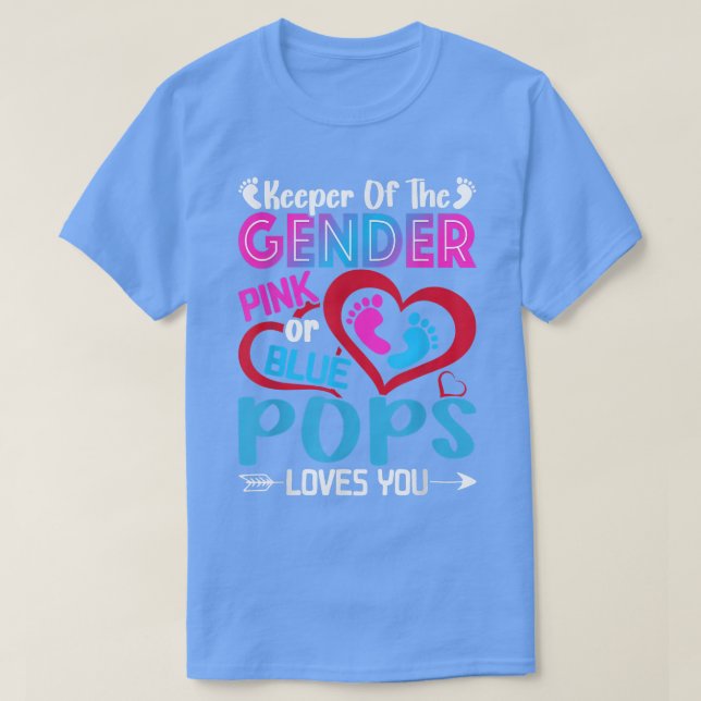 Funny Rosa eller Blue Pops Kärlek Du Gender Visa C T Shirt (Design framsida)