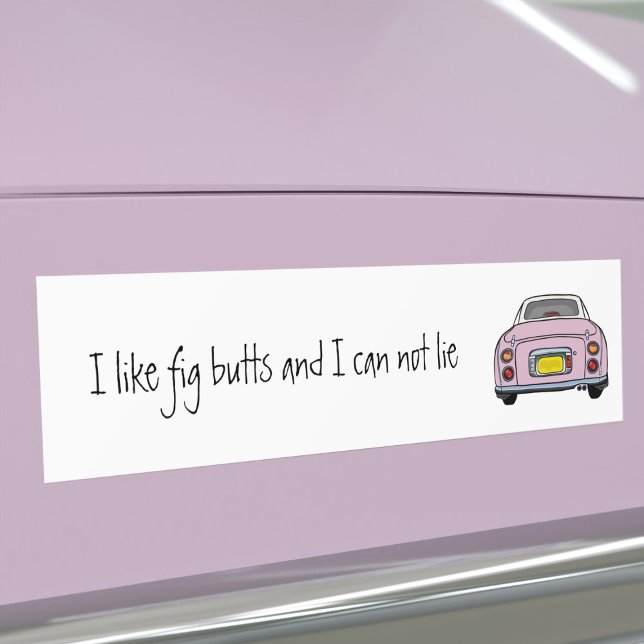 Funny Rosa Figaro Car Bumper Sticker Bildekal (Do you like Pale Pink Figaro cars and can not lie? This is the car bumper sticker just for you)