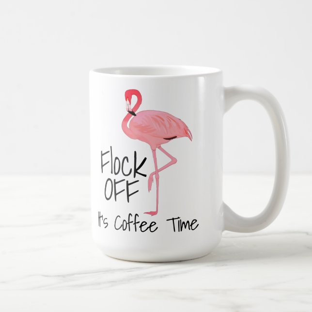 Funny Rosa Flamingo Flock Av Kaffemugg (Höger)