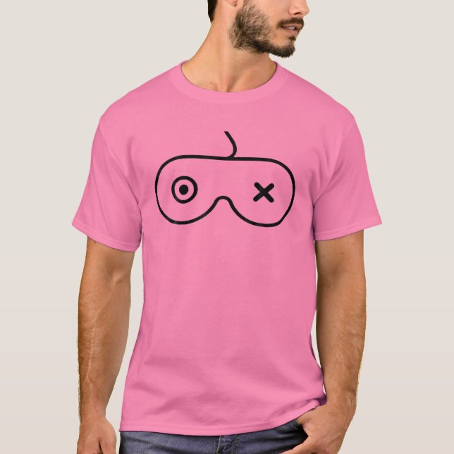 Funny Rosa Gamer Ribbon Breast Cancer Awareness Fi T Shirt (Framsida)