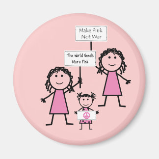 Funny Rosa Girly Magnets Magnet