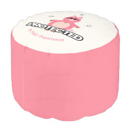 Funny rosa gris rund puff