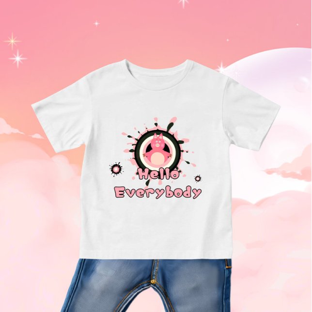 Funny rosa gris t shirt (Skapare uppladdad)