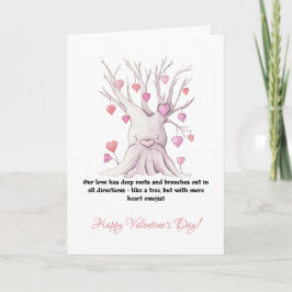 Funny Rosa Heart Kärlek Valentines day-citat Anteckningskort