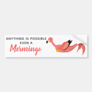 Funny Rosa Inspirational Sjöjungfru Flamingo Bildekal