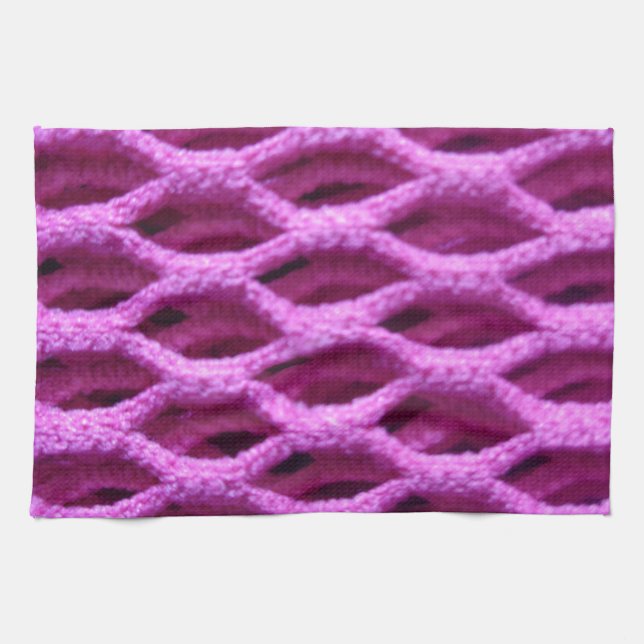 Funny Rosa Lila Crochet See Towel Kökshandduk (Horisontell)