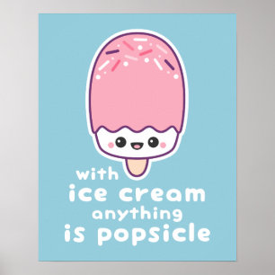 Funny Rosa Popsicle Pun Poster