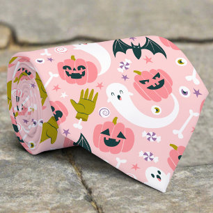 Funny Rosa Pumpkin Cute White Ghost Fladdermus Hal Slips