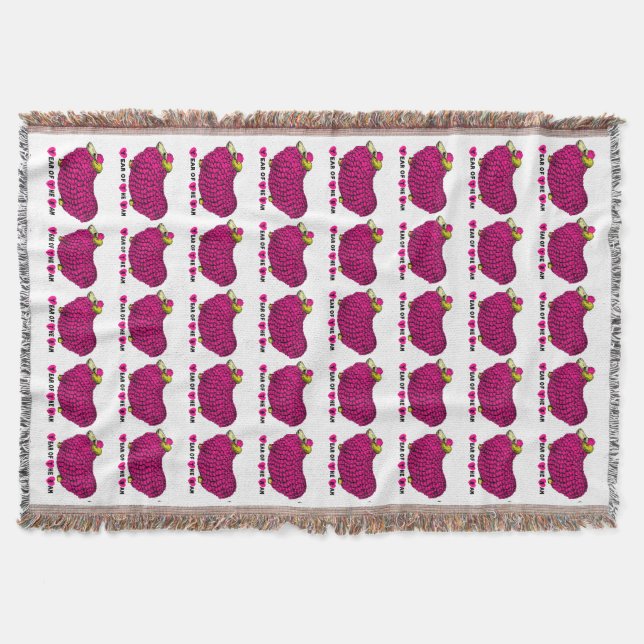 Funny Rosa Ram Får eller getter År Zodiac T Blanke Filt (Framsidan)