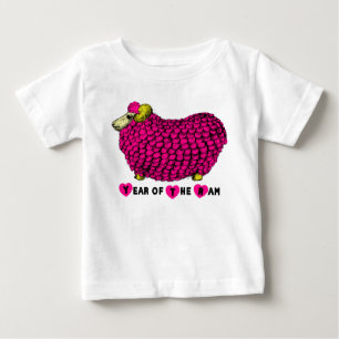 Funny Rosa Ram Kinesiskt år Zodiac Småbarn T T-shirt