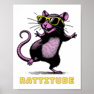 Funny Rosa Råtta Meme Rattie Rosa Råtta Sungles Da Poster
