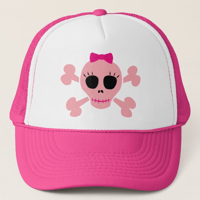 Funny Rosa Skull Keps (Framsida)