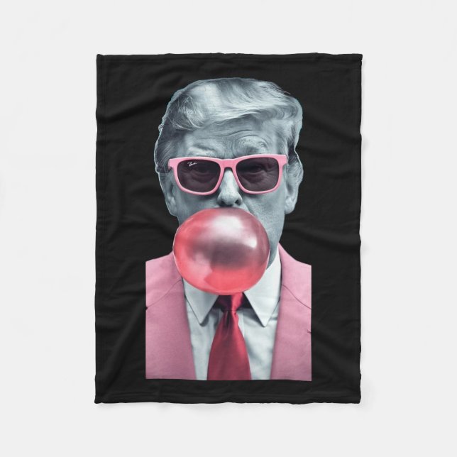 Funny Rosa Trump Bubble Gum Yum Tee Fleecefilt (Framsidan)