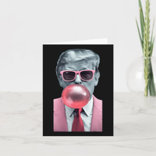 Funny Rosa Trump Bubble Gum Yum Tee Kort