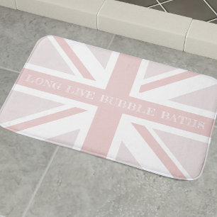 Funny Rosa Union Jack Flagga Bath Mat Badrumsmatta