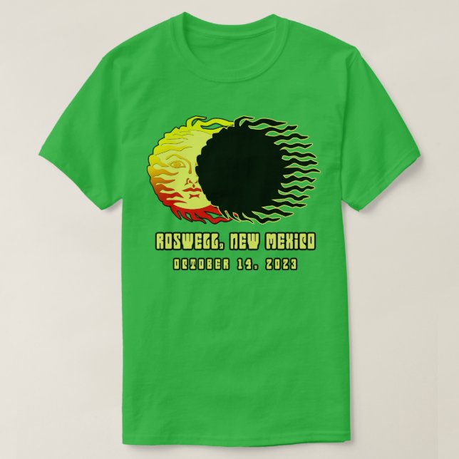 FUNNY ROSWELL NEW MEXICO SOLAR ECLIPSE 2023 T SHIRT (Design framsida)