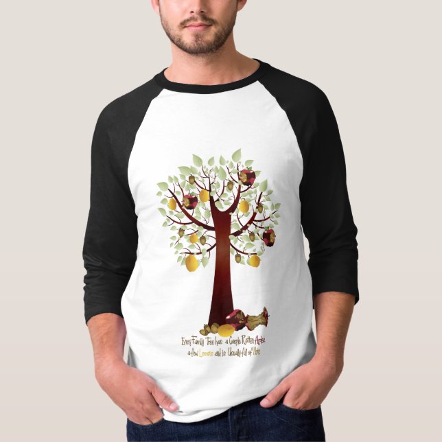 Funny Rotten Apple Family Träd T Shirt (Framsida)