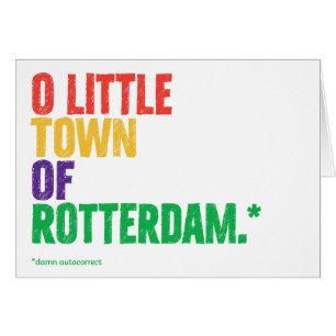 Funny "Rotterdam" Autokorrigera julkort Hälsningskort