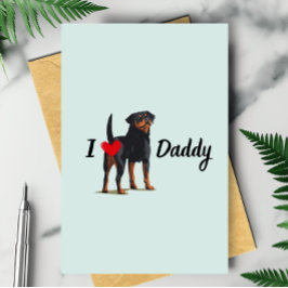 Funny Rottweiler Hund Bum Butt Heart Fars dag Kort