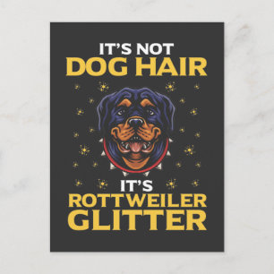 Funny Rottweiler Hund Hair Humor Vykort