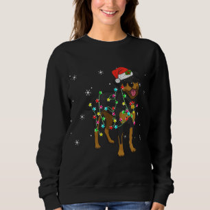 Funny Rottweiler Hund jul Ljus Puppy Hund Lo T Shirt