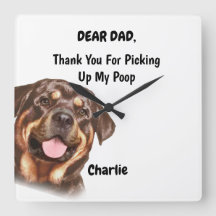 Funny Rottweiler Hund Pappa Watercolor Hund Art