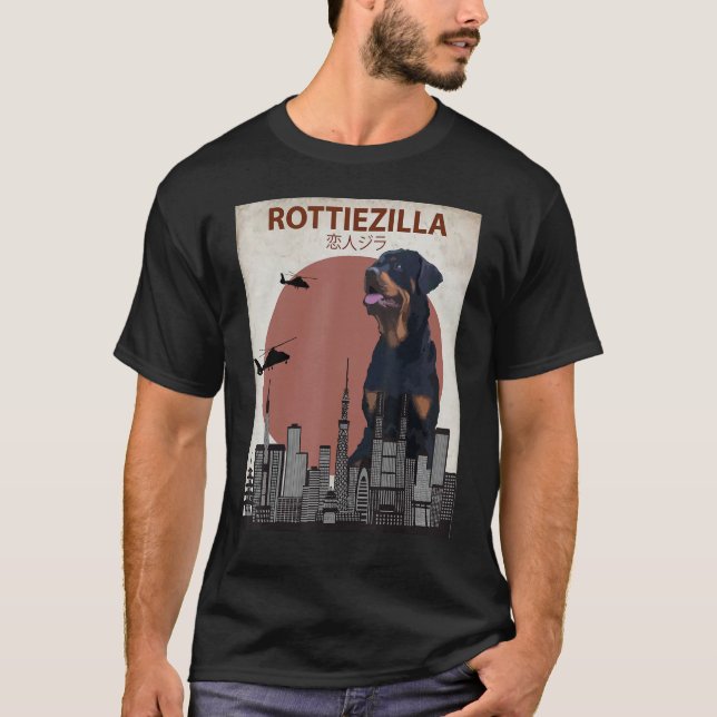 Funny Rottweiler T-Shirt Rottie Hundälskares Gift  (Framsida)