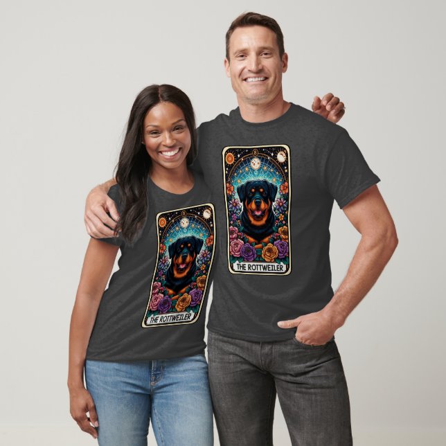 Funny Rottweiler-Tarot Card T Shirt (Unisex)