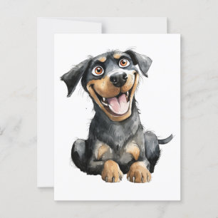 Funny Rottweiler Vykort