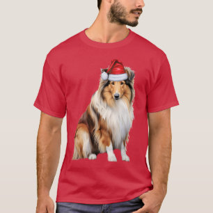 Funny Rough Collie Hund älskare jul T Shirt