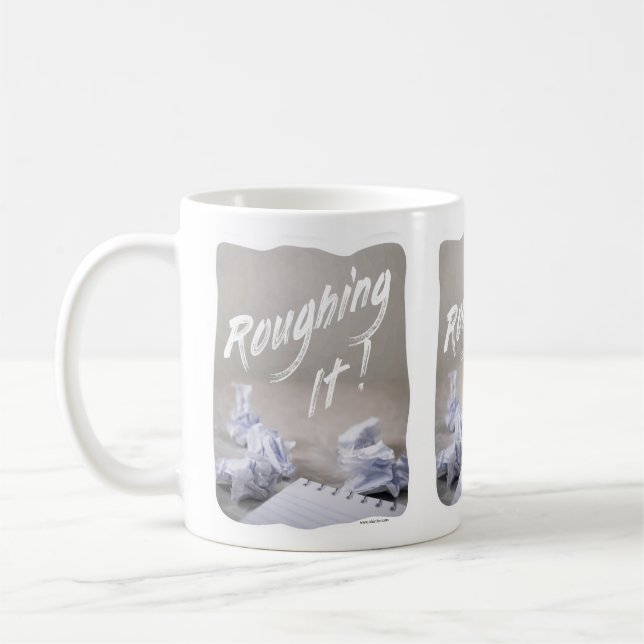 Funny Rough Draft Authgan Slogan Kaffemugg (Vänster)