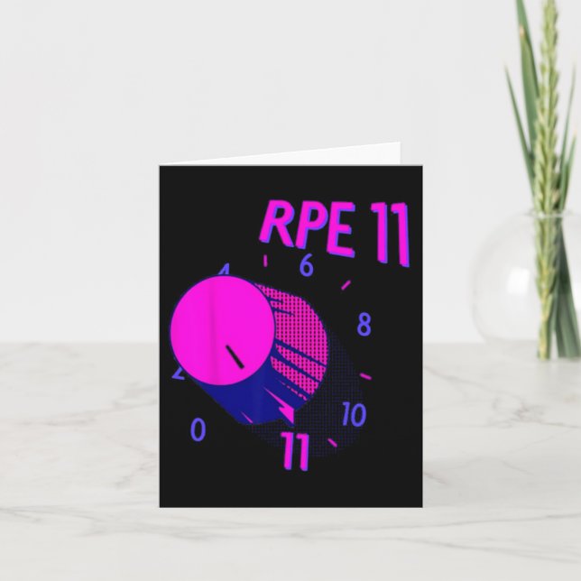 Funny Rpe 11 Weightlift Bodybuilding Fitness Gy Kort (Framsida)