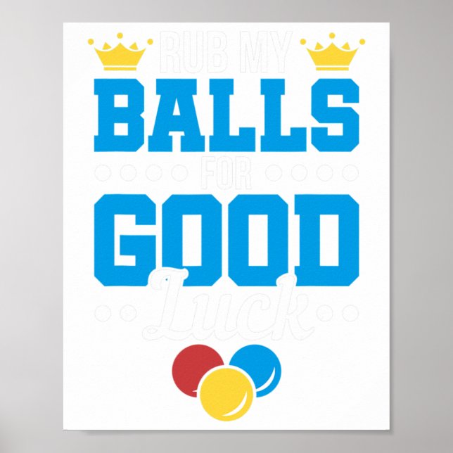 Funny Rub My for Lycka till Billiards Bassäng Play Poster (Framsidan)