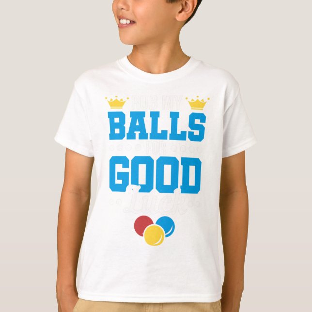 Funny Rub My for Lycka till Billiards Bassäng Play T Shirt (Framsida)