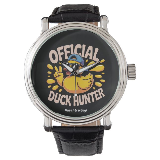 Funny Rubber Anka Hunting Cruise Squad Laughs Armbandsur (Framsida)