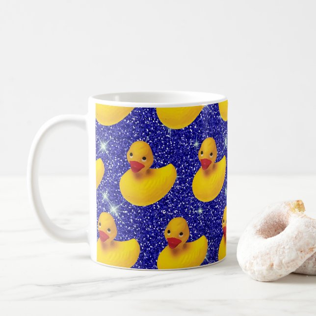 Funny Rubber Ankor Gult Duckie Farm Animal Lover Kaffemugg (Med munk)