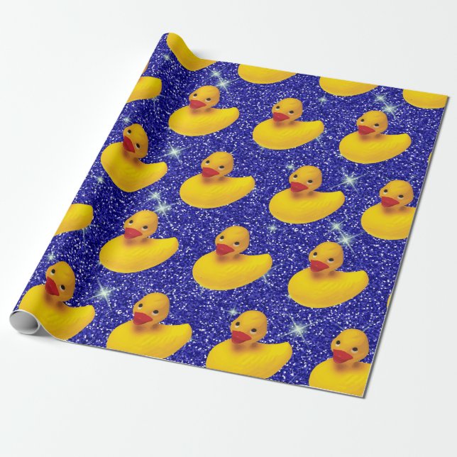 Funny Rubber Ankor Gult Duckie Farm Animal Lover Presentpapper (Utrullad)
